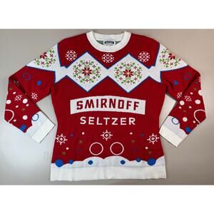 Tacky Christmas Sweater Smirnoff Seltzer Unisex M Funny Bar Crawl College Bro